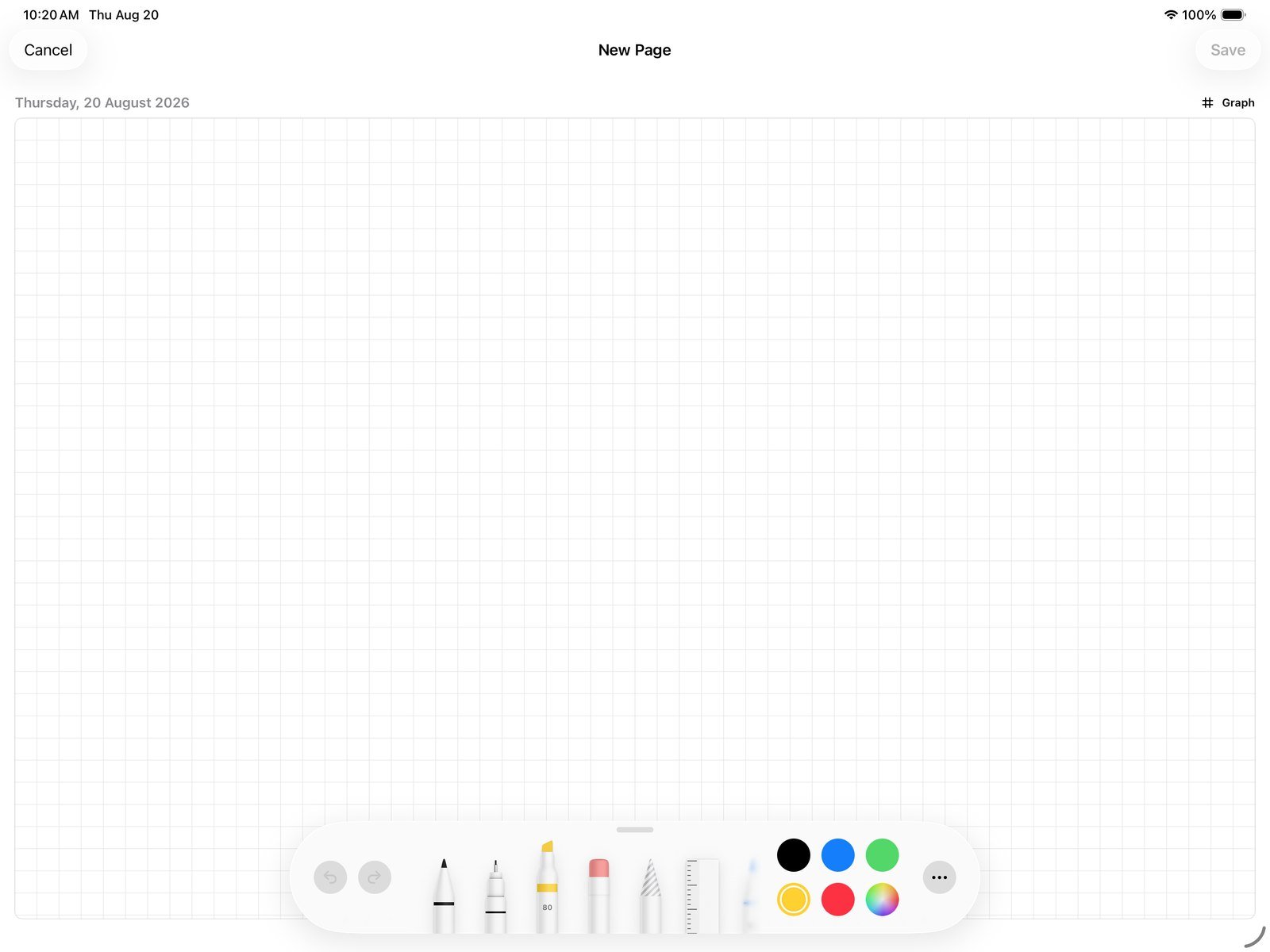 Plavyn's site diary page open with the Apple Pencil tool picker