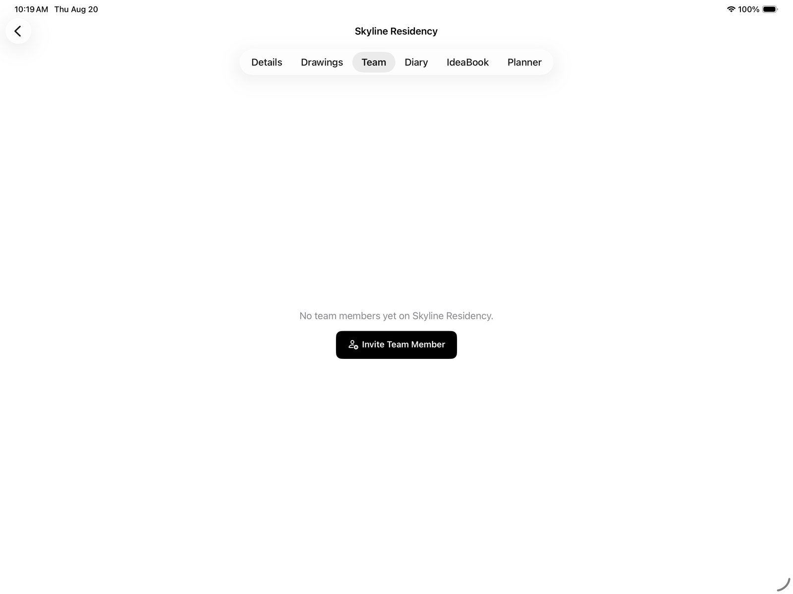 Plavyn's Team tab with the Invite Team Member button